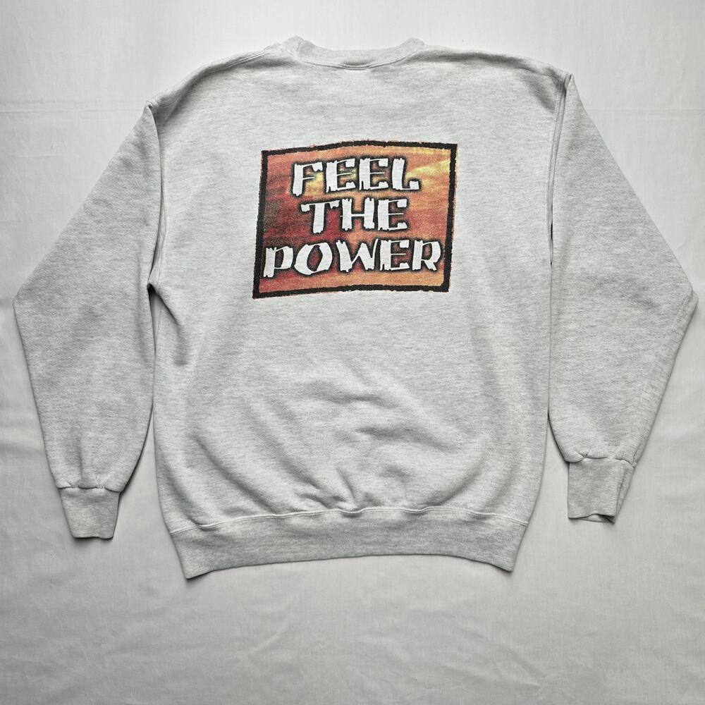 Vintage Waste King Sweatshirt Gray Whirlaway Feel The Power L Plumbing Sweater